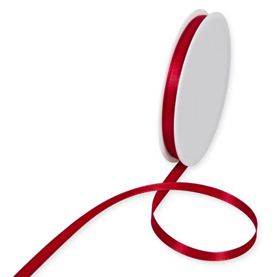 Polyesterband, röd, 8 mm (5 meter) i gruppen Krans & Floristtillbehör / Textilband & Snören / Dekorband / Röda band hos Kransmakaren.se (111-008-77-5)