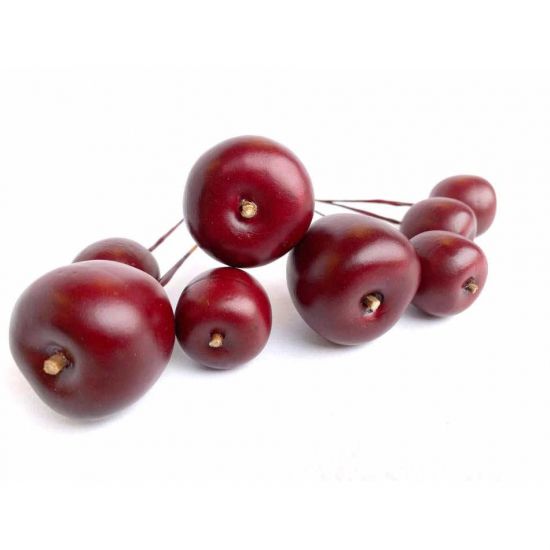 Äpplen Mörkröda  8 st Mixade storlekar i gruppen Pynt & dekorationer / Småpynt / Bär & Frukter hos Kransmakaren.se (320500-320505)