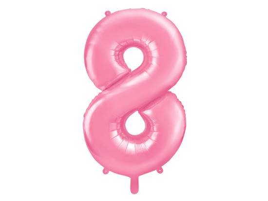 Nummerballong, siffran 8, Rosa, 86 cm. i gruppen Högtider / Födelsedag / Ballonger / Siffror hos Kransmakaren.se (FB1P-8-081)