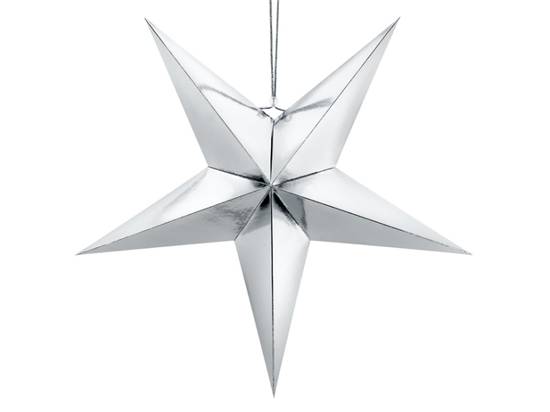 Pappstjärna, 70 cm, silverfärgad i gruppen Högtider / Jul / Julpynt / Advent hos Kransmakaren.se (GWP1-70-018M)