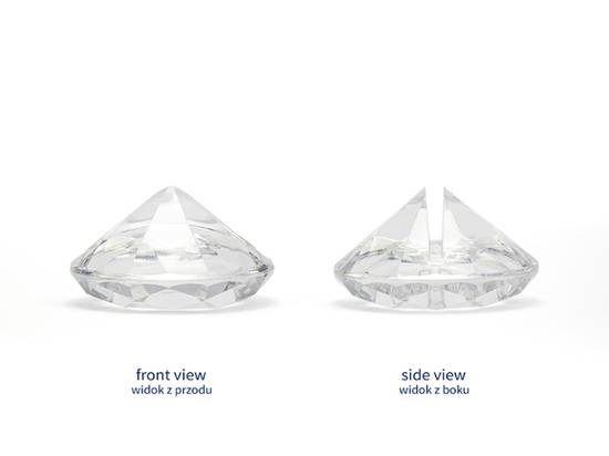 Diamantformad korthållare, Transparent, 40 mm (1 pkt / 10 st.) i gruppen Högtider / Jul / Julpynt / Juldukning / Placeringskort & Hållare Jul hos Kransmakaren.se (SDW40-099)