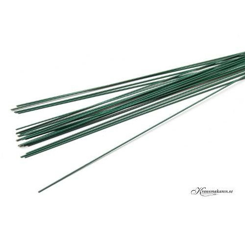 Blomtråd / skafttråd Grön. 0,9 mm. 40 cm ( ca 20 st ) i gruppen Krans & Floristtillbehör / Tråd / Spoltråd / skafttråd hos Kransmakaren.se (0671)