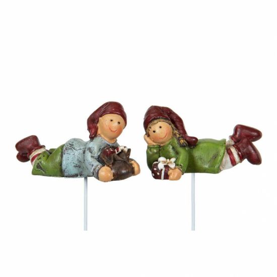 Tomtebarn, 2 olika. ca 6 cm i gruppen Jul / Julpynt / Jul / Julpynt / Tomtar hos Kransmakaren.se (101368)