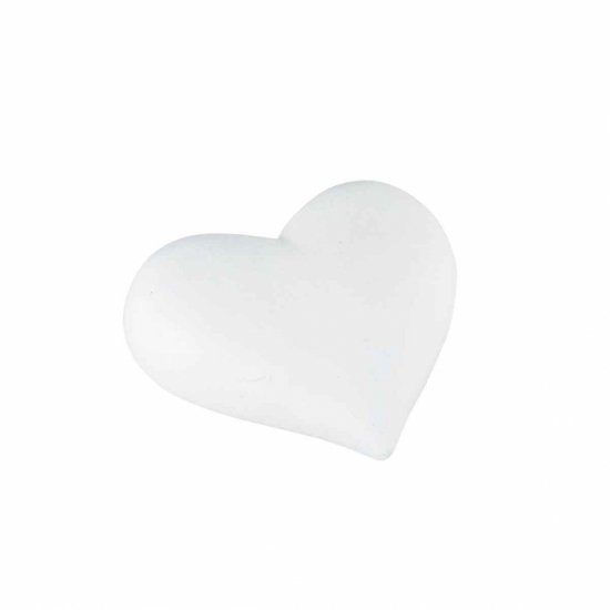 Hjärta, vit, att texta på. 10 x 9 cm i gruppen Gravdekorationer / Gravsmyckning / Hjärtan hos Kransmakaren.se (101481)