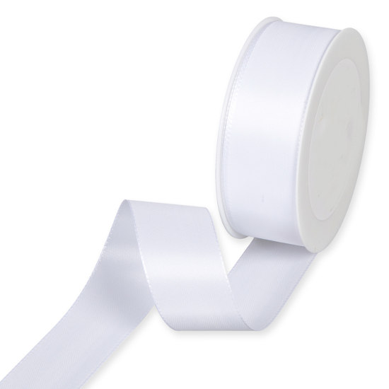 Polyesterband, Vit. 40mm (3 meter) i gruppen Krans & Floristtillbehör / Textilband & Snören / Dekorband / Vita band hos Kransmakaren.se (111-040-11-50-3)