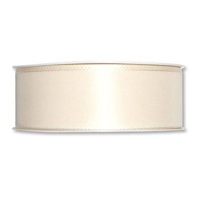 Polyesterband, Creme, 40mm i gruppen Krans & Floristtillbehör / Textilband & Snören / Dekorband / Cremefärgade band hos Kransmakaren.se (111-040-70-50-1)