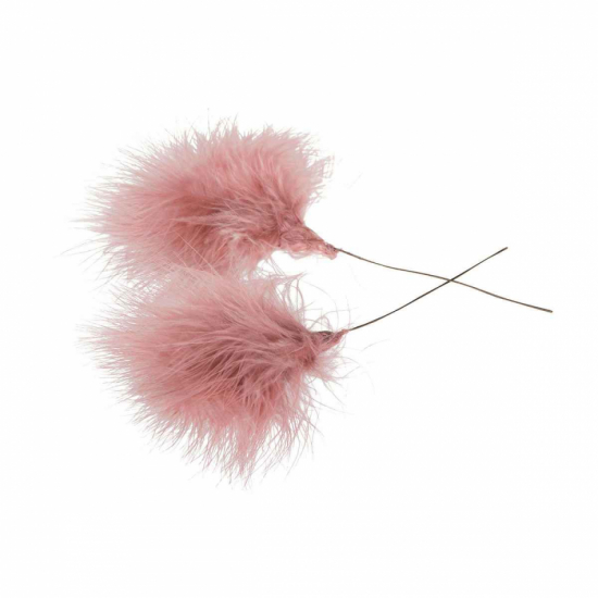 fluffiga fjädrar 12 st rosa