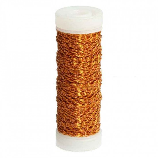 Bouillontråd, Mandarin. 25g i gruppen Krans & Floristtillbehör / Tråd / Färgad ståltråd / Myrtentråd hos Kransmakaren.se (1333-14)