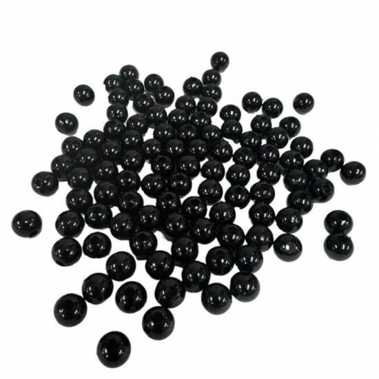 Svarta vaxpärlor 8mm, (ca 100st) i gruppen Pynt & dekorationer / Pärlor / Akrylpärlor hos Kransmakaren.se (1357-23-25)