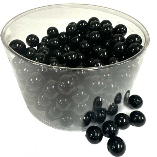 Pärlor svarta 14 mm