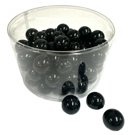 Pärlor svarta 20 mm