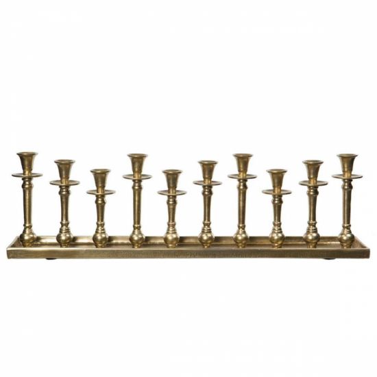Ljusbricka för 10 st kronljus Antik Guld  i gruppen Inredning / Ljus & Lyktor hos Kransmakaren.se (1458)