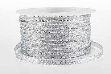 Band, silverfärgat. 5mm ( 50 meter) i gruppen Krans & Floristtillbehör / Textilband & Snören / Band till Jul hos Kransmakaren.se (2093005050050-50)