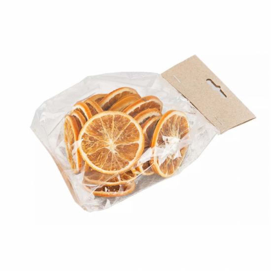 Apelsinskivor, 100 gram (ca 30 st skivor) i gruppen Pynt & dekorationer / Naturprodukter / Torkade frukter hos Kransmakaren.se (24902)