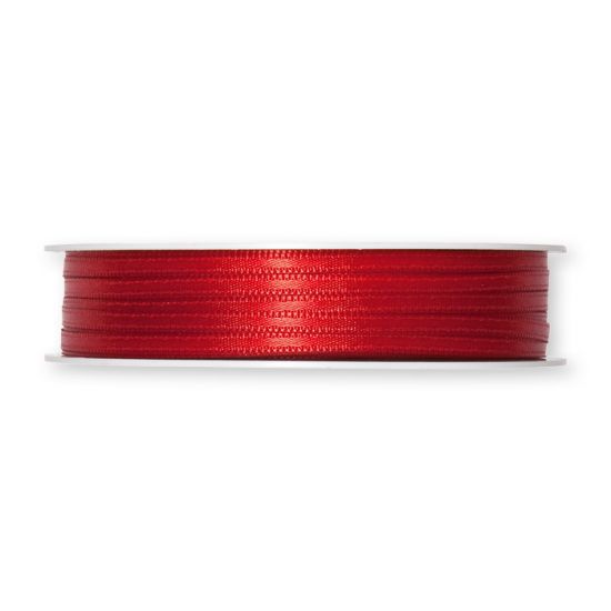 Satinband, Röd 3 mm (50 meter ) i gruppen Krans & Floristtillbehör / Textilband & Snören / Satinband / Satinband 3 mm hos Kransmakaren.se (3004-003-77-50)