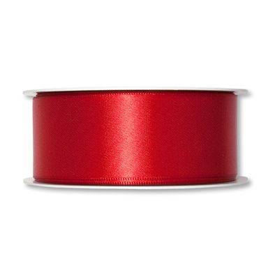 Band, rött, 4cm bred. | Band & Snöre | Kransm