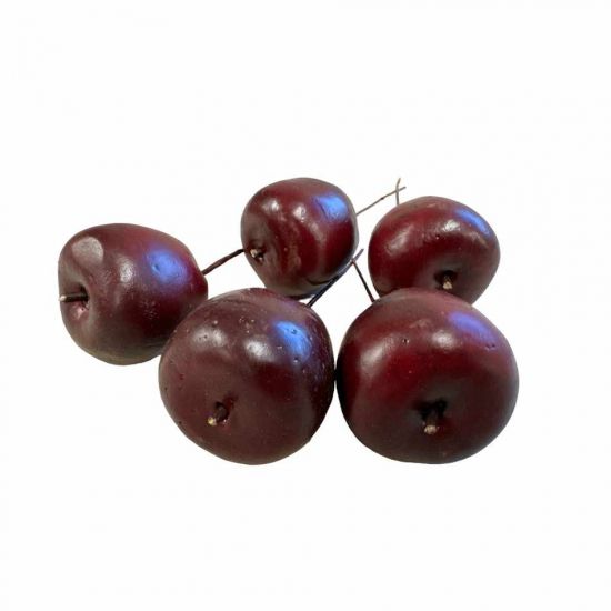 Äpplen mörkröda, mixade storlekar, 5 st i gruppen Pynt & dekorationer / Småpynt / Bär & Frukter hos Kransmakaren.se (320505-320510)