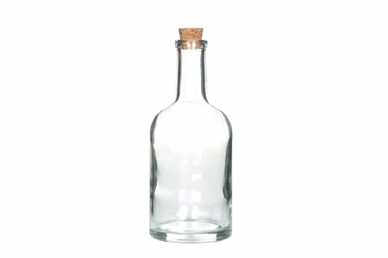 Glasflaska med kork 400 ml i gruppen Inredning / Glasvaser / Glasflaskor hos Kransmakaren.se (47572)