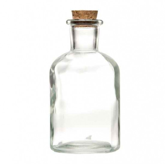 Glasflaska med kork 150 ml i gruppen Inredning / Vaser & glasflaskor / Glasflaskor hos Kransmakaren.se (47591)