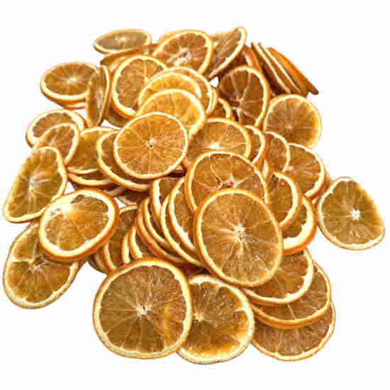 Apelsinskivor, 250 gram (50-60 st skivor) i gruppen Pynt & dekorationer / Naturprodukter / Torkade frukter hos Kransmakaren.se (490000)