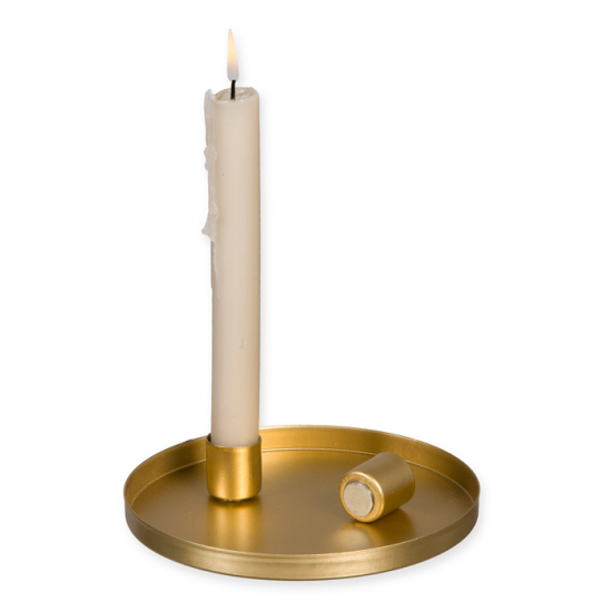 Ljushållare magnet Guld i gruppen Pynt & dekorationer / Ljushållare hos Kransmakaren.se (63645-150-311)