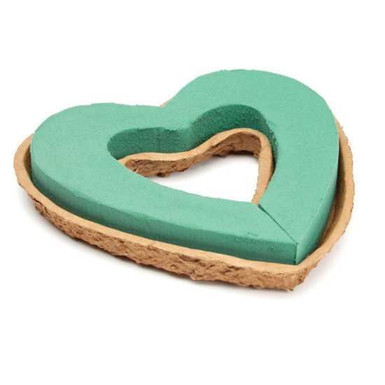 Oasis hjärta öppet Biolit. ca 27 cm. i gruppen Krans & Floristtillbehör / Oasis Stickmassa / Oasis Hjärtan hos Kransmakaren.se (7056)