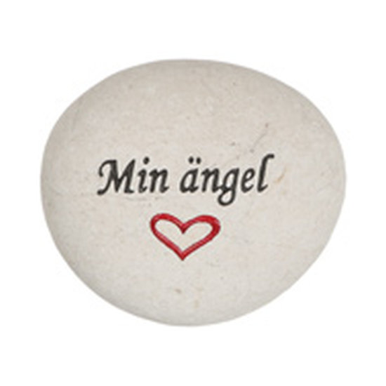 Minnessten med text - Min ängel i gruppen Gravdekorationer / Gravsmyckning / Stenar med text hos Kransmakaren.se (7613-1)