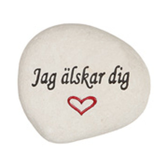 Minnessten med text - Jag älskar dig i gruppen Gravdekorationer / Gravsmyckning / Stenar med text hos Kransmakaren.se (7613-11)