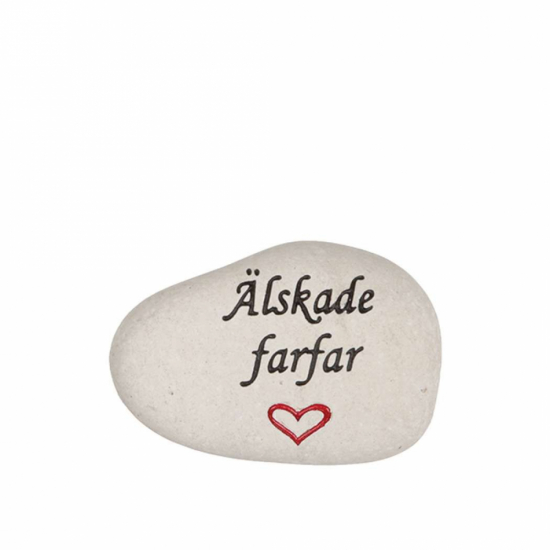 Sten med text – Älskade farfar i gruppen Gravdekorationer / Gravsmyckning / Stenar med text hos Kransmakaren.se (7639)
