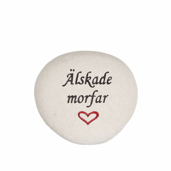 Sten med text – Älskade morfar i gruppen Gravdekorationer / Gravsmyckning / Stenar med text hos Kransmakaren.se (7645)
