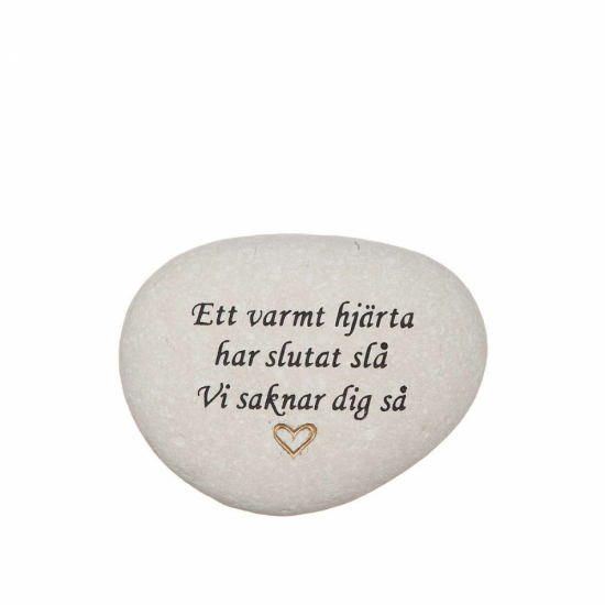 Sten med text – Ett varmt hjärta i gruppen Gravdekorationer / Gravsmyckning / Stenar med text hos Kransmakaren.se (7666-2)