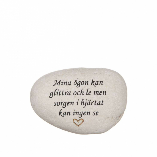 Sten med text – Mina ögon kan glittra i gruppen Gravdekorationer / Gravsmyckning / Stenar med text hos Kransmakaren.se (7666-3)