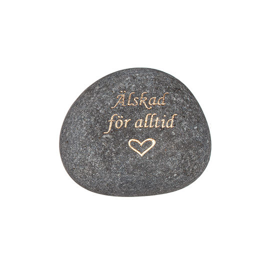 Sten med text – Älskad för alltid i gruppen Gravdekorationer / Gravsmyckning / Stenar med text hos Kransmakaren.se (7695-2)