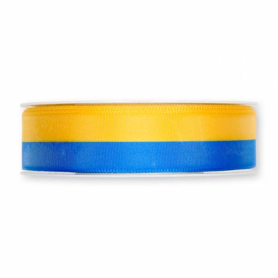 Blågult Sverigeband, 25 mm. (3 meter) i gruppen Högtider / Skolavslutning hos Kransmakaren.se (8000-025-GEBL-3)