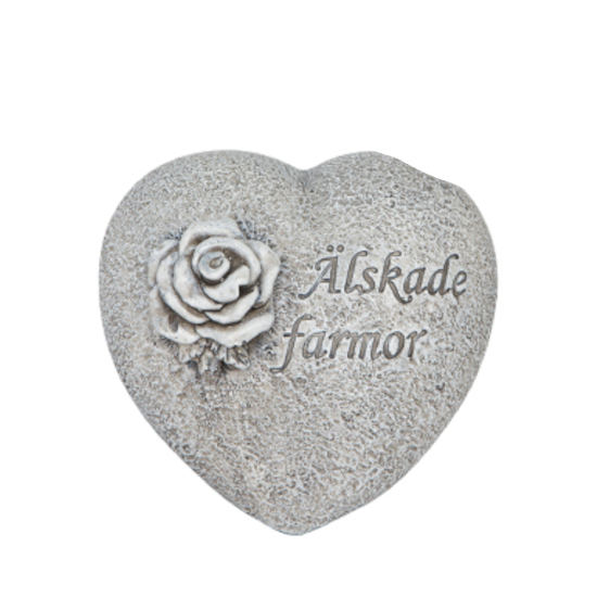 Hjärta med text – Älskade farmor i gruppen Gravdekorationer / Gravsmyckning / Hjärtan hos Kransmakaren.se (87-78221-05)