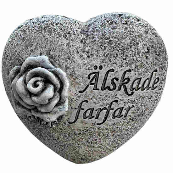 Hjärta med text – Älskade farfar i gruppen Gravdekorationer / Gravsmyckning / Hjärtan hos Kransmakaren.se (87-78222-05)