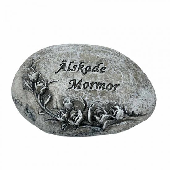 Sten med text Älskade Mormor i gruppen Gravdekorationer / Gravsmyckning / Blommor / pynt hos Kransmakaren.se (870161-05)