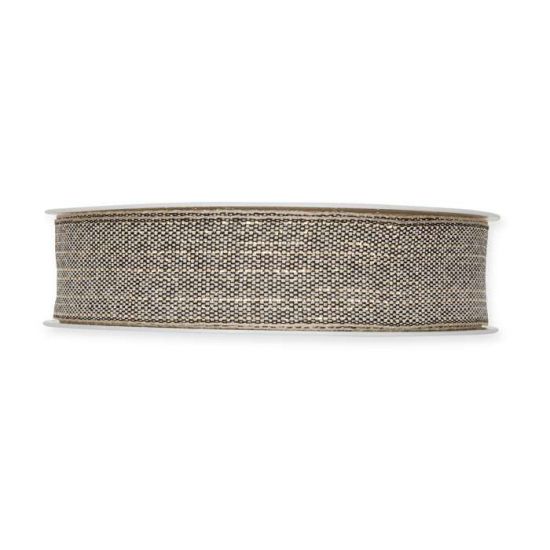 Dekorband Beige/Guld 25 mm (20 meter) i gruppen Krans & Floristtillbehör / Textilband & Snören / Dekorband / Cremefärgade band hos Kransmakaren.se (9818-025-79-20)