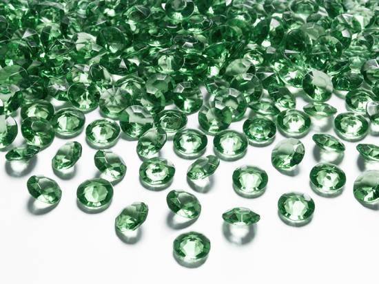 100 st gröna diamanter