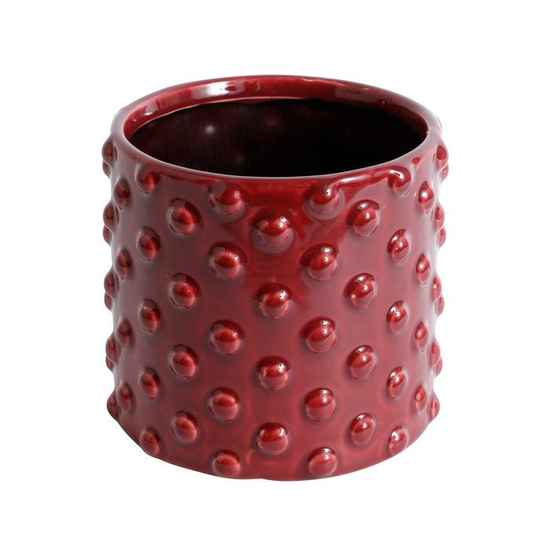 Kruka Glacebubbel Mellanröd 13,5 cm i gruppen Inredning / Krukor & Kannor hos Kransmakaren.se (D-5936Rh)
