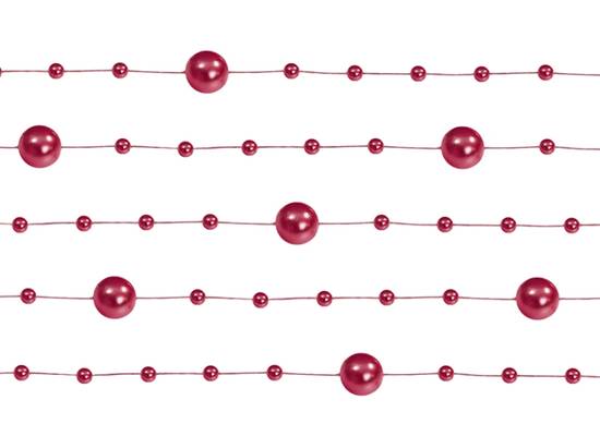 Pärlor på tråd, röd. 5 x 1.3m i gruppen Krans & Floristtillbehör / Tråd / Pärlor på tråd hos Kransmakaren.se (GP14)