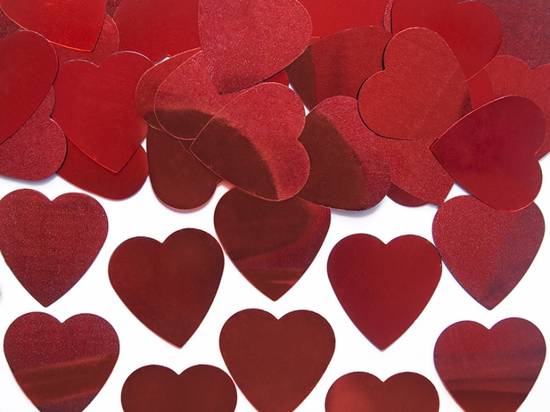 Konfetti hjärtan röda, 25mm, 10g i gruppen Bröllopstillbehör / Festliga dekorationer / Accessoarer hos Kransmakaren.se (KONS33)