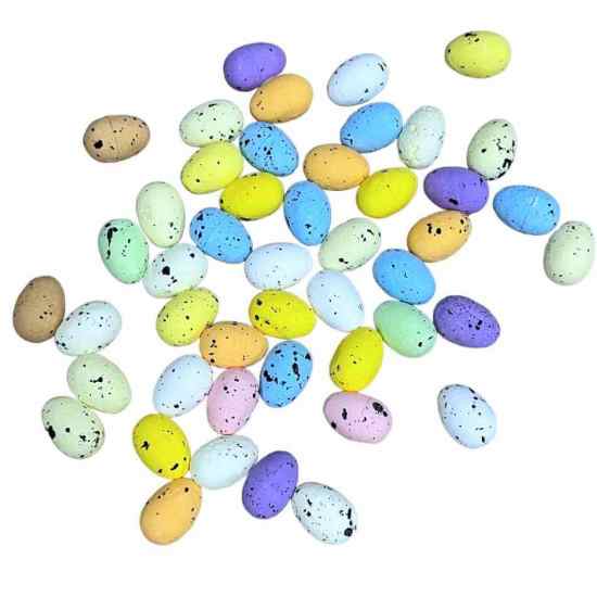 Påskägg i mixade färger, ca 40 st. ca 2x3 cm i gruppen Högtider / Påsk / Påskdekorationer / Ägg hos Kransmakaren.se (LM4128870)