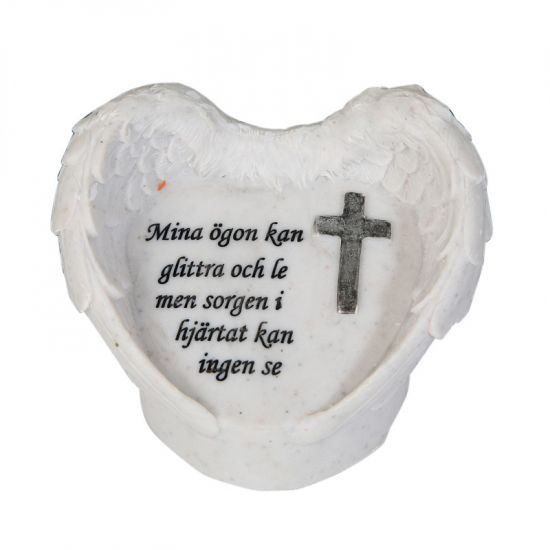 Gravdekoration hjärta 18x9 cm i gruppen Gravdekorationer / Gravsmyckning / Hjärtan hos Kransmakaren.se (P-4595)