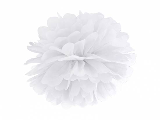 Pompom, Vit. 25 cm i gruppen Festtillbehör / Pompoms / Honeycumbs hos Kransmakaren.se (PP25-008)