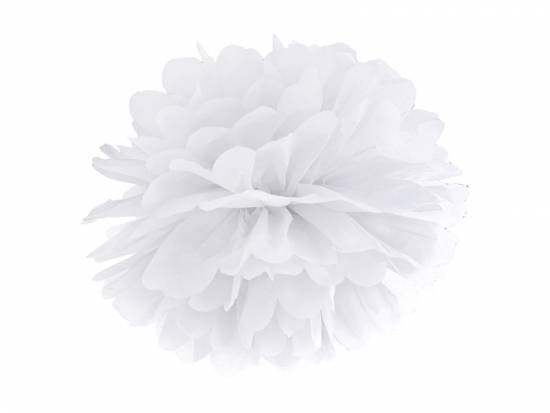 Pompom, Vit. 35 cm i gruppen Festtillbehör / Pompoms / Honeycumbs hos Kransmakaren.se (PP35-008)