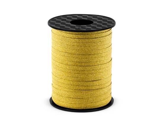 Presentsnöre, glittrigt guld. 225 meter i gruppen Festtillbehör / Band och snören / Snören hos Kransmakaren.se (PRB5-019)
