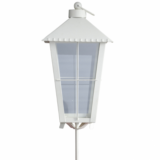 Gravlykta Cremefärgad 28 cm med klart glas i gruppen Gravdekorationer / Gravljus & Gravlykta / Gravlyktor hos Kransmakaren.se (S-1959W)