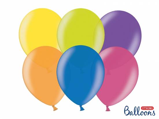 Ballonger, metallisk effekt, mixade färger, 23 cm. (50 st) i gruppen Festtillbehör / Ballonger / Ovala Ballonger hos Kransmakaren.se (SB10M-000-50)