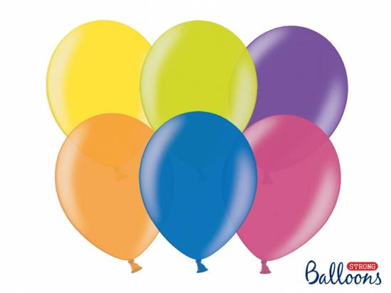 Ballonger, metallisk effekt, Mixade färger, 27 cm. (10 st) i gruppen Festtillbehör / Ballonger / Ovala Ballonger hos Kransmakaren.se (SB12M-000-10)